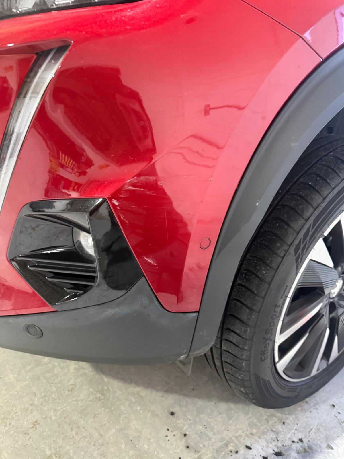 Wing Dent before repair